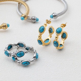Turquoise Stone Earrings 