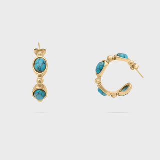 Turquoise Stone Earrings - main