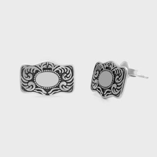 Buckle Stud Earrings - Main