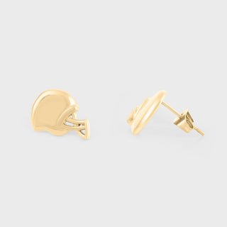 Helmet Stud Earrings- gold main 