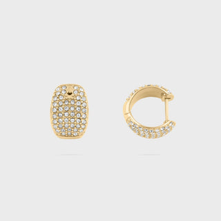 Pave Stone Huggie Earrings- Main