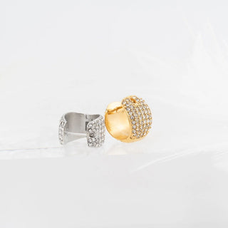 Pave Stone Huggie Earrings- Studio
