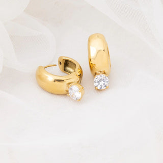 Chunky One Stone Earrings- Studio