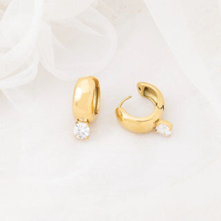 Chunky One Stone Earrings- Studio