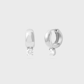 Chunky One Stone Earrings- stainless main