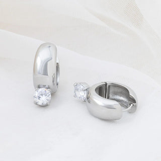 Chunky One Stone Earrings- Studio