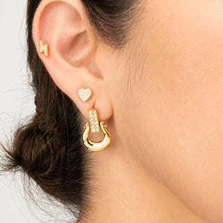 Horseshoe Drop Earrings- Model