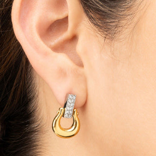 Horseshoe Drop Earrings- Model