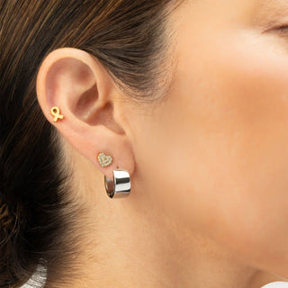 Duo Huggie Earrings- Model