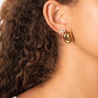 Sculptural Stud Earrings- Model