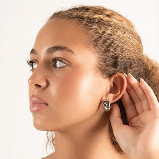 Sculptural Stud Earrings- Model