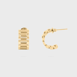 Baguette Statement Hoop Earrings- Main