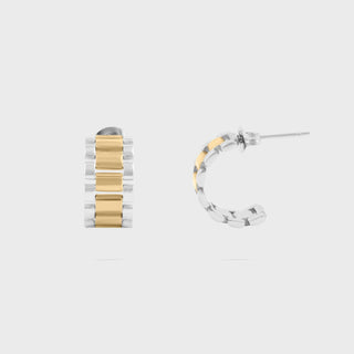 Baguette Statement Hoop Earrings- Main