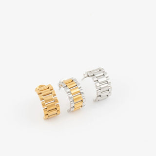 Baguette Statement Hoop Earrings- Studio