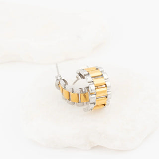 Baguette Statement Hoop Earrings- Studio
