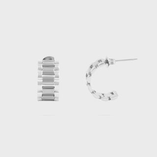 Baguette Statement Hoop Earrings- Main