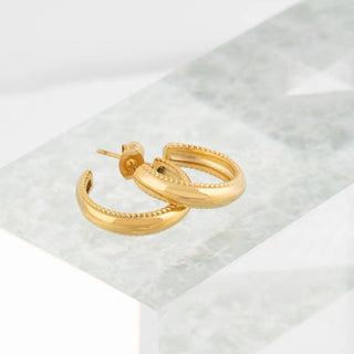 Beaded Inner Hoop Earrings- Studio