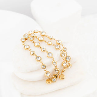 Double Stone Dangle Earrings- Studio