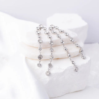 Double Stone Dangle Earrings- Studio