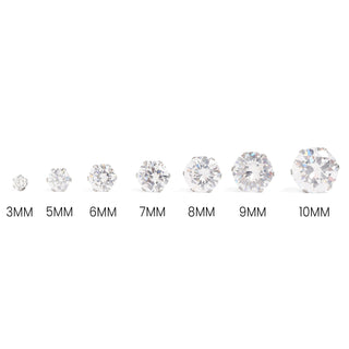 Round CZ Stud Earrings