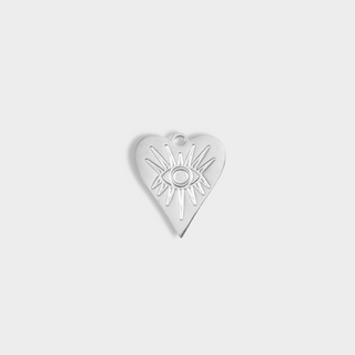 Evil Eye Heart Charm