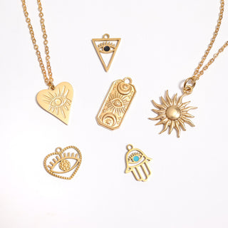 Evil Eye Heart Charm