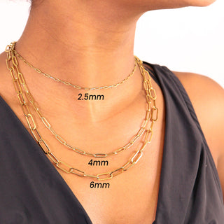 Gold Paperclip Chain Necklace