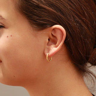 Textured Huggie Hoop Earrings