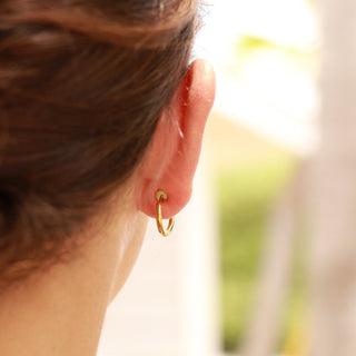 Sliding Spring Huggie Hoop Earrings