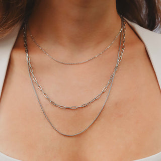 3 Chain Layered Necklace Set