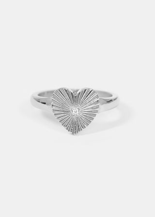 Sunburst Heart Ring