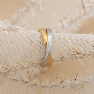 Mixed Metal Intertwined Ring