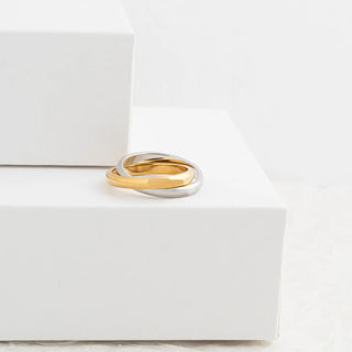 Mixed Metal Intertwined Ring- studio 