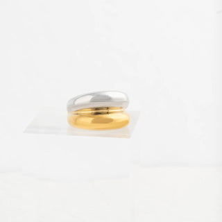 Mixed Metal Statement Ring- studio 