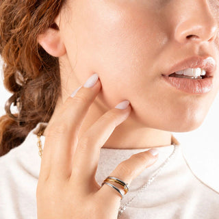 Mixed Metal Triple Intertwined Ring- model 