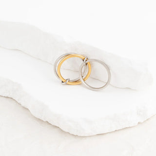 Mixed Metal Triple Intertwined Ring- studio 