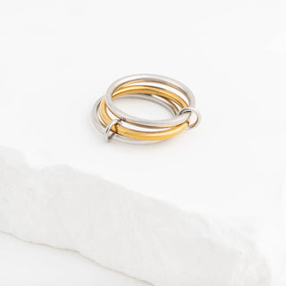 Mixed Metal Triple Intertwined Ring- studio 