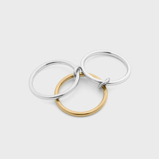 Mixed Metal Triple Intertwined Ring
