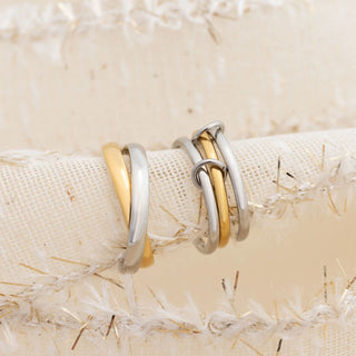 Mixed Metal Triple Intertwined Ring