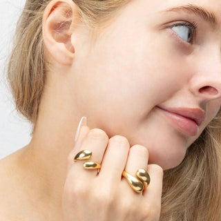 Large Duo Drop Ring - model