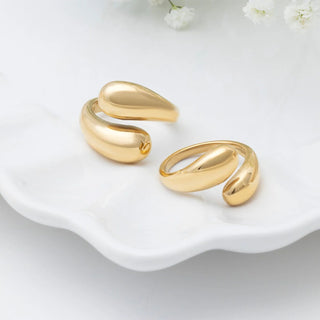 Large Duo Drop Ring - studio