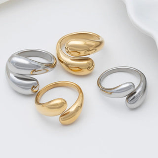 Large Duo Drop Ring - studio