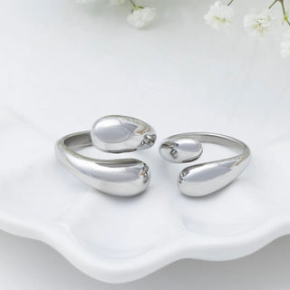 Large Duo Drop Ring - studio
