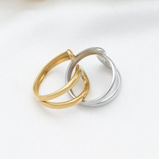 Twisted Spiral Cuff Ring- studio