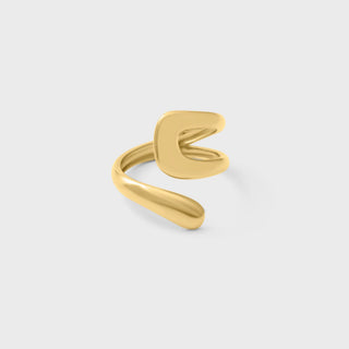 Twisted Spiral Cuff Ring- main