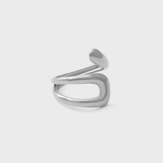 Twisted Spiral Cuff Ring- main