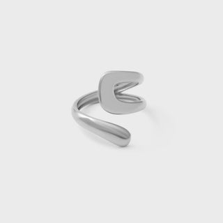 Twisted Spiral Cuff Ring-main