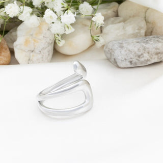 Twisted Spiral Cuff Ring- studio