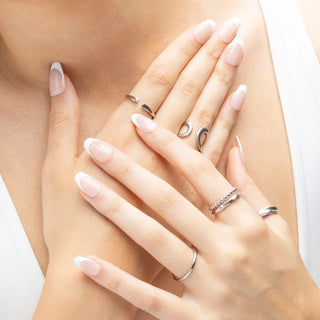 Dainty Open Stack Ring - Model