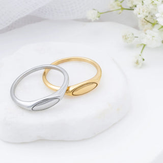 Dainty Oval Stack Ring- Studio